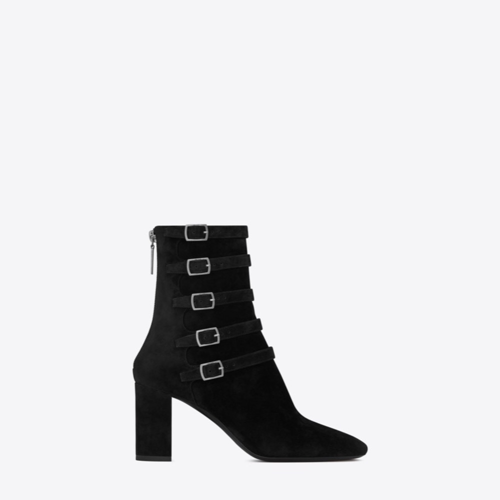 ❌SOLD❌YSL LOU BLACK SUEDE ANKLE BOOTS